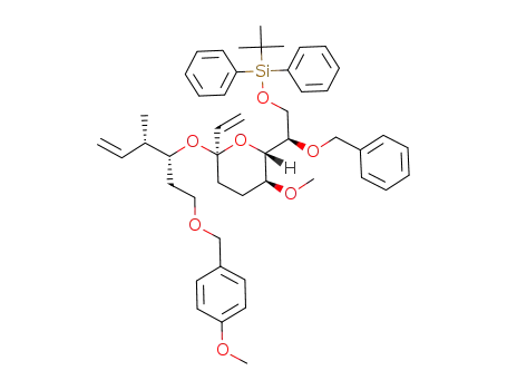 [(R)-2-Benzyloxy-2-((2S,3S,6R)-3-methoxy-6-{(1R,2S)-1-[2-(4-methoxy-benzyloxy)-ethyl]-2-methyl-but-3-enyloxy}-6-vinyl-tetrahydro-pyran-2-yl)-ethoxy]-tert-butyl-diphenyl-silane
