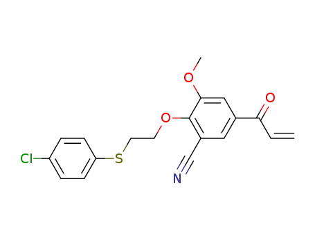Benzonitrile,
2-[2-[(4-chlorophenyl)thio]ethoxy]-3-methoxy-5-(1-oxo-2-propenyl)-