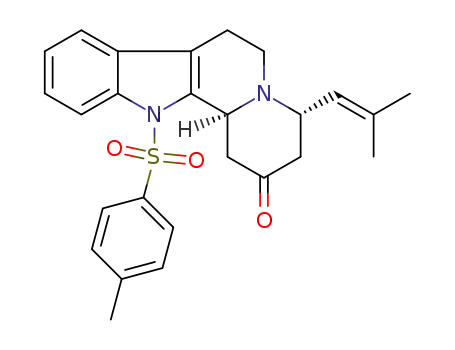 Molecular Structure of 1421697-78-0 ((4S,12bS)-4-(2-methylprop-1-enyl)-12-tosyl-1,3,4,6,7,12b-hexahydroindolo[2,3-a]quinolizin-2(12H)-one)