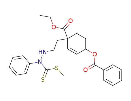 2-Cyclohexene-1-carboxylic acid,
4-(benzoyloxy)-1-[2-[2-[(methylthio)thioxomethyl]-2-phenylhydrazino]ethyl
]-, ethyl ester