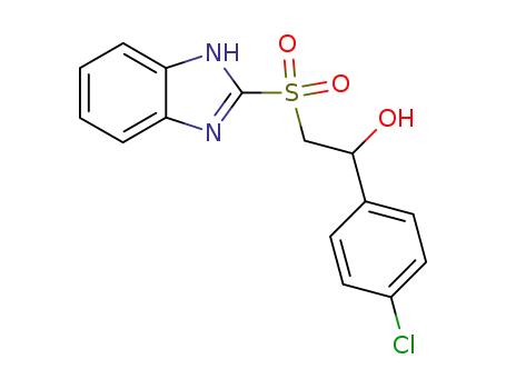 Molecular Structure of 639495-67-3 (2-(1<i>H</i>-benzoimidazole-2-sulfonyl)-1-(4-chloro-phenyl)-ethanol)