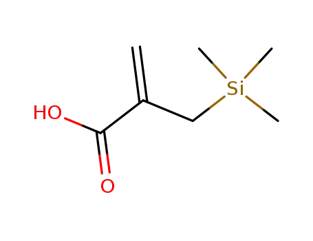 Molecular Structure of 75366-35-7 (2-Propenoic acid, 2-[(trimethylsilyl)methyl]-)