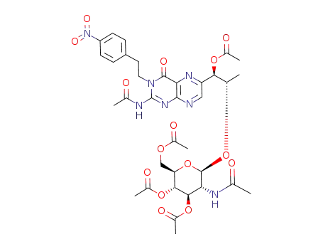 di-N<sup>2</sup>:1'-O-acetyl-3-[2-(4-nitrophenyl)ethyl]2'-O-(2-acetamido-3,4,6-tri-O-acetyl-2-deoxy-β-D-glucopyranosyl)-L-biopterin
