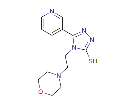 Molecular Structure of 664308-40-1 (3H-1,2,4-Triazole-3-thione,
2,4-dihydro-4-[2-(4-morpholinyl)ethyl]-5-(3-pyridinyl)-)