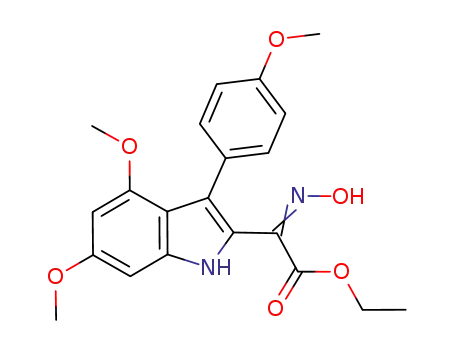 ethyl 4',6'-dimethoxy-3'-(4''-methoxyphenyl)-indol-2'-yl-2-(hydroxyimino)acetate