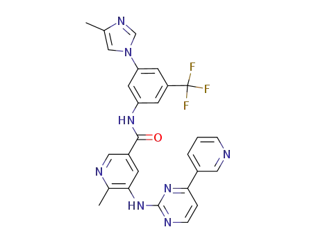 6-methyl-N-{3-(4-methyl-1H-imidazol-1-yl)-5-(trifluoromethyl)phenyl}-5-[4-(pyrid-3-yl)pyrimid-2-yl-amino]nicotinamide