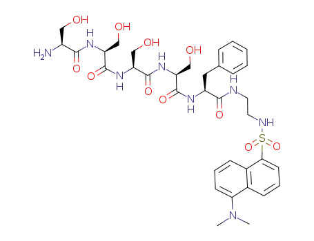 2-amino-<i>N</i>-{1-[1-(1-{1-[2-(5-dimethylamino-naphthalene-1-sulfonylamino)-ethylcarbamoyl]-2-phenyl-ethylcarbamoyl}-2-hydroxy-ethylcarbamoyl)-2-hydroxy-ethylcarbamoyl]-2-hydroxy-ethyl}-3-hydroxy-propionamide