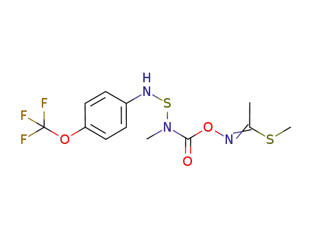 Molecular Structure of 921943-69-3 (Ethanimidothioic acid,
N-[[[methyl[[[4-(trifluoromethoxy)phenyl]amino]thio]amino]carbonyl]oxy]-,
methyl ester)