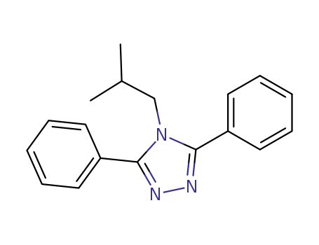 Molecular Structure of 135643-62-8 (4H-1,2,4-Triazole, 4-(2-methylpropyl)-3,5-diphenyl-)