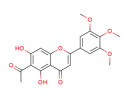 Molecular Structure of 84212-53-3 (4H-1-Benzopyran-4-one,
6-acetyl-5,7-dihydroxy-2-(3,4,5-trimethoxyphenyl)-)