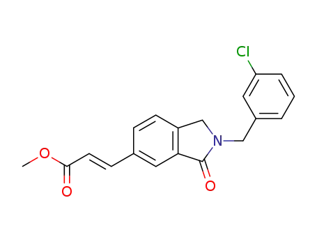 2-Propenoic acid,
3-[2-[(3-chlorophenyl)methyl]-2,3-dihydro-3-oxo-1H-isoindol-5-yl]-,
methyl ester, (2E)-