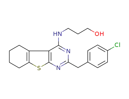 2-(p-chlorobenzyl)-4-[(3-hydroxy)propyl]amino-5,6,7,8-tetrahydrobenzo[b]thieno[2,3-d]pyrimidine