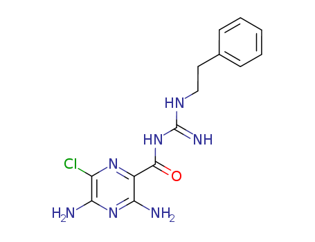 Pyrazinecarboxamide, 3,5-diamino-6-chloro-N-[imino[(2-phenylethyl)amino]methyl]-