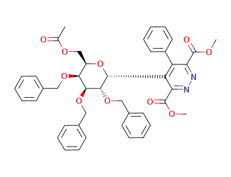 dimethyl 4-(6'-O-acetyl-2',3',4'-tri-O-benzyl-α-D-galactopyranosyl)-5-phenylpyridazine-3,6-dicarboxylate