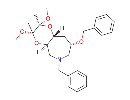 (3R,4R,6S)-1-benzyl-6-O-benzyl-3,4,6-trihydroxy-3,4-[(2S,3S)-2,3-dimethoxybutane-2,3-dioxy]azepane