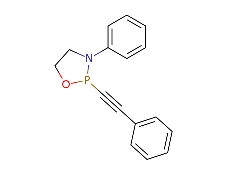 Molecular Structure of 881171-62-6 (1,3,2-Oxazaphospholidine, 3-phenyl-2-(phenylethynyl)-)