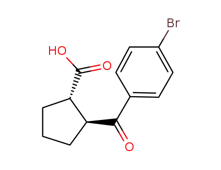 Molecular Structure of 959123-24-1 ((1S,2S)-2-(4-bromobenzoyl)cyclopentanecarboxylic acid)