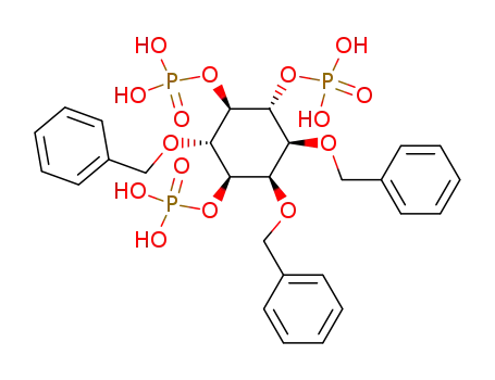 Phosphoric acid mono-((1R,2R,3S,4R,5R,6S)-2,3,6-tris-benzyloxy-4,5-bis-phosphonooxy-cyclohexyl) ester