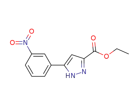 Molecular Structure of 1025724-57-5 (ethyl 5-(3-nitrophenyl)-1H-pyrazole-3-carboxylate)