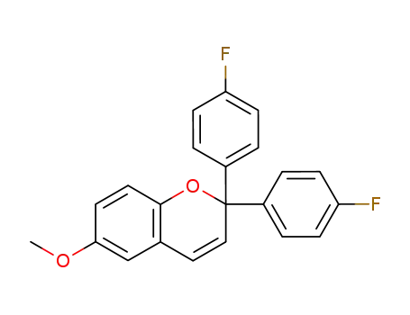 Molecular Structure of 465519-45-3 (2H-1-Benzopyran, 2,2-bis(4-fluorophenyl)-6-methoxy-)