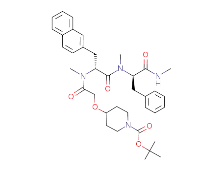 4-[(methyl-{1-[methyl-(1-methylcarbamoyl-2-phenyl-ethyl)-carbamoyl]-2-naphthalen-2-yl-ethyl}-carbamoyl)-methoxy]-piperidine-1-carboxylic acid <i>tert</i>-butyl ester