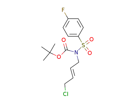Molecular Structure of 918401-81-7 (N-[(E)-4-chloro-2-buten-1-yl]-N-(tert-butoxycarbonyl)-(4-fluorophenyl)sulfonamide)
