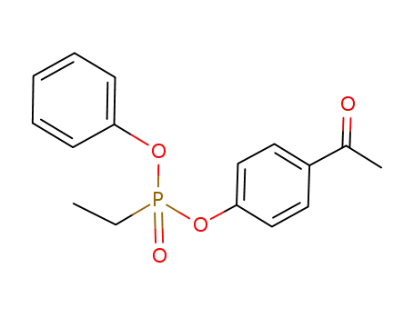 Molecular Structure of 918660-75-0 (Phosphonic acid, P-ethyl-, 4-acetylphenyl phenyl ester)