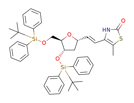 4-[2-(3,5-bis-O-(tert-butyldiphenylsilyl)-2-deoxy-α-D-ribofuranosyl)-E-vinyl]-5-methyl-thiazol-2-one