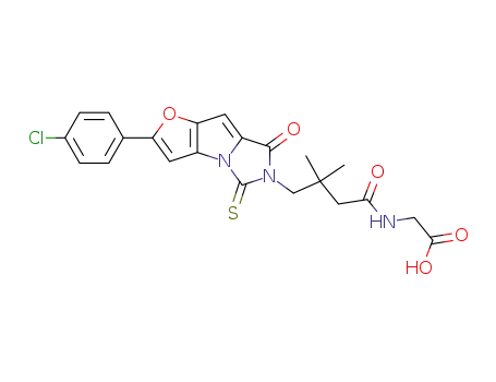 {4-[2-(4-Chloro-phenyl)-6-oxo-4-thioxo-6H-1-oxa-3b,5-diaza-cyclopenta[a]pentalen-5-yl]-3,3-dimethyl-butyrylamino}-acetic acid