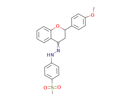 4H-1-Benzopyran-4-one, 2,3-dihydro-2-(4-methoxyphenyl)-,
[4-(methylsulfonyl)phenyl]hydrazone