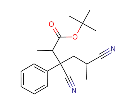 3,5-dicyano-2,5-dimethyl-3-phenyl-pentanoic acid <i>tert</i>-butyl ester
