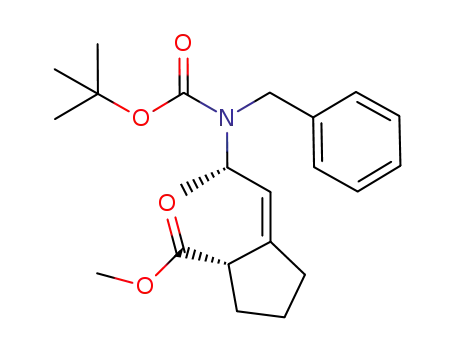 (1S)-2-[(2S)-2-(benzyl-tert-butoxycarbonylamino)propylidene]cyclopentanecarboxylic acid methyl ester