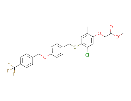 {5-Chloro-2-methyl-4-[4-(4-trifluoromethyl-benzyloxy)-benzyl-sulfanyl]-phenoxy}-acetic Acid Methyl Ester