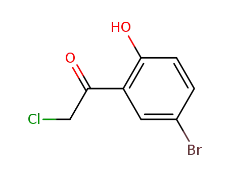 Molecular Structure of 100959-21-5 (1-(5-bromo-2-hydroxyphenyl)-2-chloroethanone)