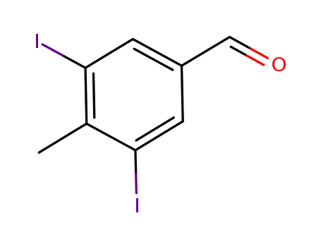 Molecular Structure of 861118-00-5 (3,5-DIIODO-4-METHYL-BENZALDEHYDE)