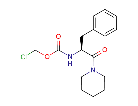 (S)-N-[2(chloromethyloxycarbonylamino)-3-phenylpropanoyl]piperidine