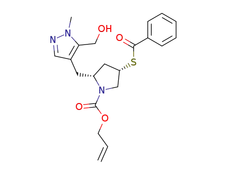 (2R,4R)-1-allyloxycarbonyl-4-benzoylthio-2-[(5-hydroxymethyl-1-methylpyrazol-4-yl)methyl]pyrrolidine