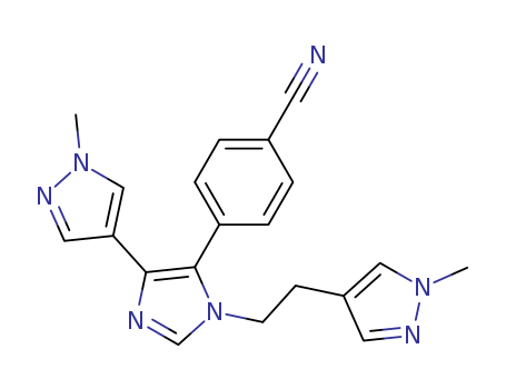4-[4-(1-methyl-1H-pyrazol-4-yl)-1-[2-(1-methyl-1H-pyrazol-4-yl)ethyl]-1H-imidazol-5-yl]-benzonitrile