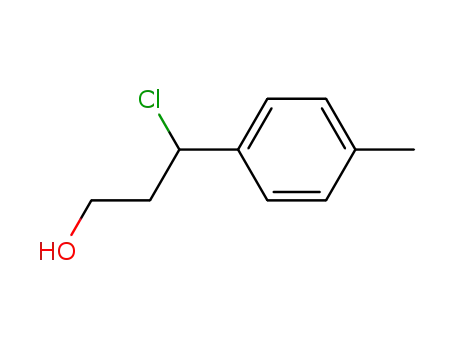 Molecular Structure of 219745-20-7 (3-chloro-3-p-tolylpropan-1-ol)