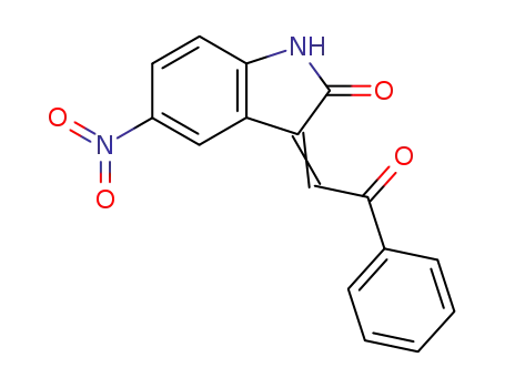 Molecular Structure of 70452-32-3 (5-nitro-3-(2-oxo-2-phenylethylidene)-1,3-dihydro-2H-indol-2-one)