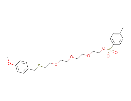 Molecular Structure of 374808-09-0 (5,8,11-Trioxa-2-thiatridecan-13-ol, 1-(4-methoxyphenyl)-,
4-methylbenzenesulfonate)