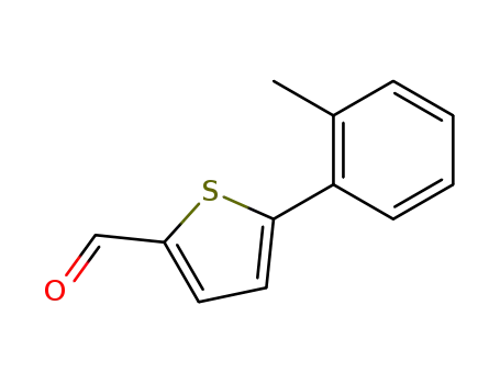 Molecular Structure of 886509-95-1 (5-O-TOLYL-THIOPHENE-2-CARBALDEHYDE)