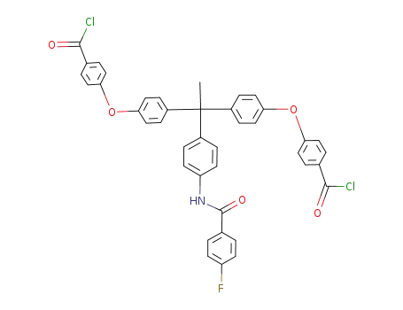 CCH<sub>3</sub>(C<sub>6</sub>H<sub>4</sub>OC<sub>6</sub>H<sub>4</sub>COCl)2C<sub>6</sub>H<sub>4</sub>NHCOC<sub>6</sub>H<sub>4</sub>F