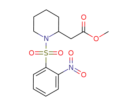 Molecular Structure of 934422-89-6 ([1-(2-nitro-benzenesulfonyl)-piperidin-2-yl]-acetic acid methyl ester)