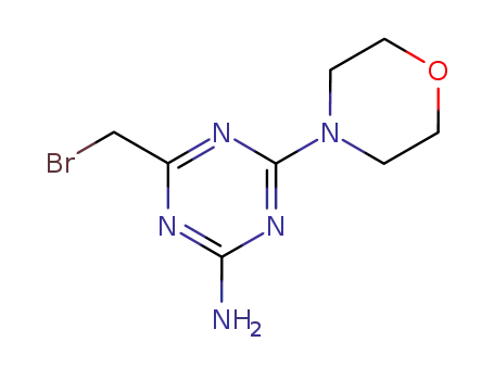 Molecular Structure of 871332-14-8 (2-amino-4-(morpholin-4-yl)-6-(1-bromomethyl)-1,3,5-triazine)