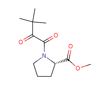 Molecular Structure of 259173-97-2 (L-Proline, 1-(3,3-dimethyl-1,2-dioxobutyl)-, methyl ester)