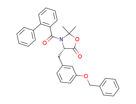 4-(3-benzyloxybenzyl)-2,2-dimethyl-3-(2-phenylbenzoyl)-oxazolidin-5-one