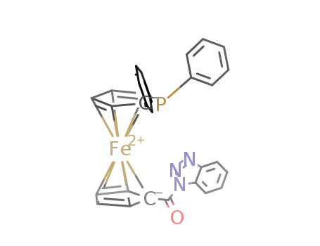 Molecular Structure of 1342801-10-8 (1-[1'-(diphenylphosphino)ferrocen-1-carbonyl]-1H-1,2,3-benzotriazole)