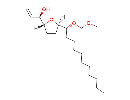 Molecular Structure of 608532-12-3 ((R)-1-[(2R,5R)-5-((R)-1-Methoxymethoxy-undecyl)-tetrahydro-furan-2-yl]-prop-2-en-1-ol)