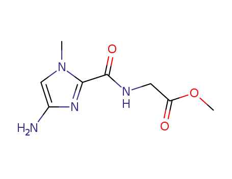 Molecular Structure of 794529-80-9 (Glycine, N-[(4-amino-1-methyl-1H-imidazol-2-yl)carbonyl]-, methyl ester (9CI))